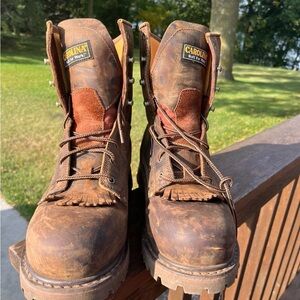 Carolina Men's Brown Leather Work Boots